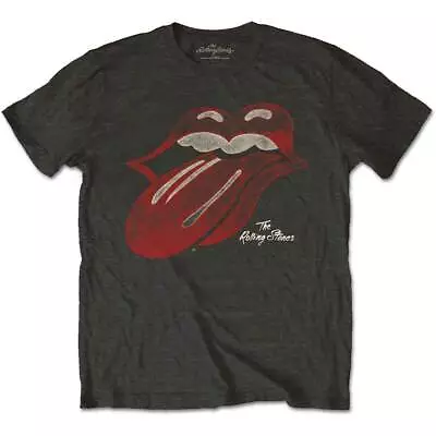 The Rolling Stones Vintage Tongue Logo Grey Official Tee T-Shirt Mens Unisex • $41.79