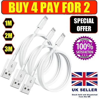 Fast Charger USB C Charging Cable For IPhone 6s X XS XR 11 12 13 14 Pro Max IPad • £0.99