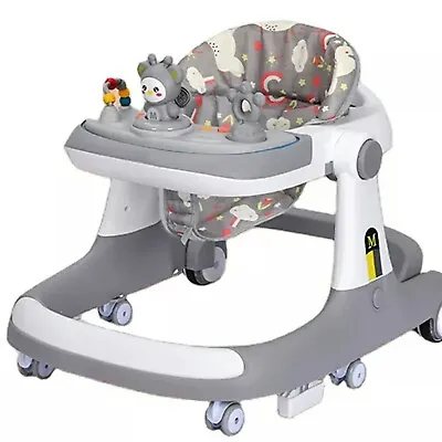 Foldable Walkers Adjustable Baby Walker Toddlers Sitting Chair & Musical Walkers • £49.98