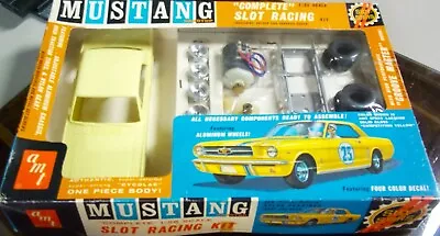 Amt Vintage 1/24 1/25 New Sealed Ford Mustang Yellow Slot Car Kit Chassis Cox • $399.99