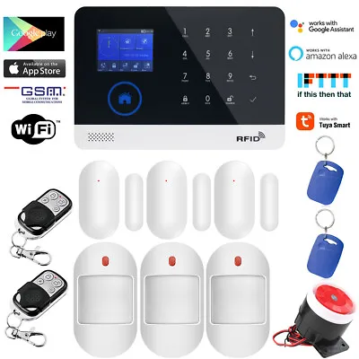 Y01 WiFi Tuya APP GSM Wireless Home Security Alarm Burglar System+Alexa+Google • $89.99