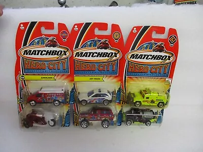 Matchbox China Superfast 2002 Hero City Lot Of 6 Emergency Lot #1 Carded • $2.95