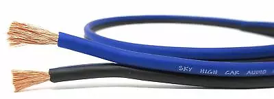 $11.99 • Buy Sky High Car Audio 12 Gauge Ofc Speaker Wire 10ft Blue/black