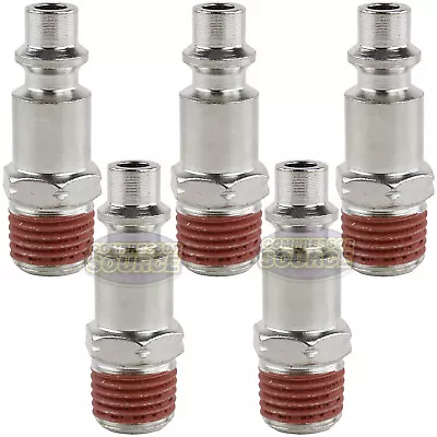 Industrial 5 Pack 1/4  Male NPT Air Compressor Hose Quick Coupler Plug Fitting • $8.95