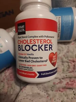  Vibrant Health Cholesterol Blocker 60 Vanilla Chewable Tablets • $19.95