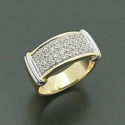Brand New Solid 18ct 750 Yellow & White Gold Pave Set Diamond Ring Not Scrap • £1426.25