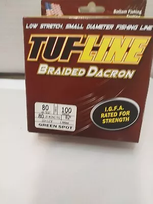 Tuf Line Braid Dacron 80lbs Test 100yards Green Spot  • $19.99