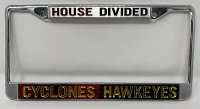 House Divided Cyclones/Hawkeyes Metal Chrome License Plate Frame Auto Truck Car • $9.99
