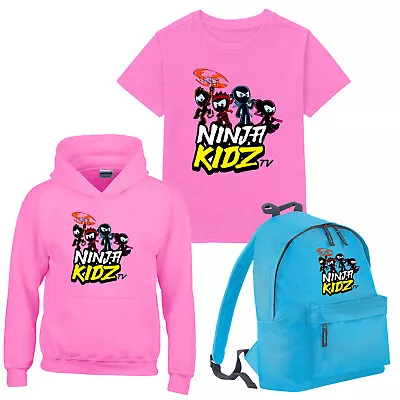£23.99 • Buy New Children Ninja Kidz TV T Shirt Kids Hoody Boys Girls Bagpack Funny Gift