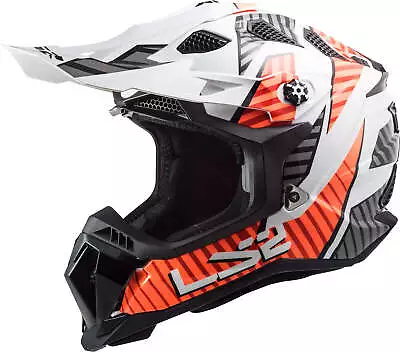 LS2 Subverter EVO MX Motocross Helmet Astro Gloss White/Orange Small • $229.98