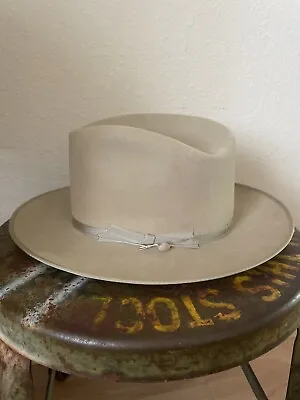 Vintage JOHN B STETSON 3X Beaver Premium Wool Cowboy Hat Western Size 6 7/8 • $100