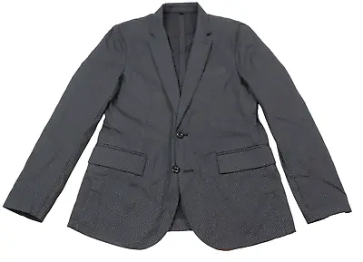 J.Crew Ludlow Blazer Mens 38R Dark Gray Cross Print Slim Fit Cotton 2-Button • $45.97