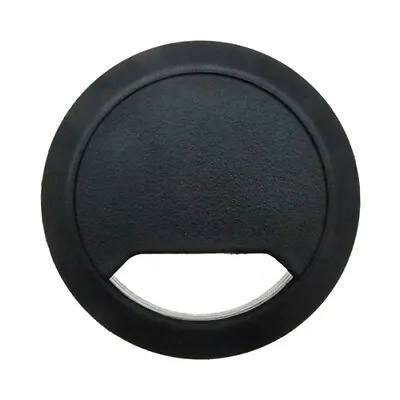 10 Black Desk Cable Tidies 80mm Grommets Hole Inserts Cable Outlet Organiser • £12.99