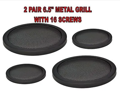 6.5 Inch Speaker Metal Mesh Grills 4 PCS DJ Car Audio With Clips & Screws GT-6.5 • $26.95