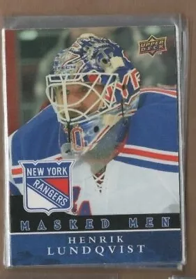 HENRIK LUNDQVIST 08/09 UD Upper Deck **MASKED MEN** Insert NYR HOF! • $2.95