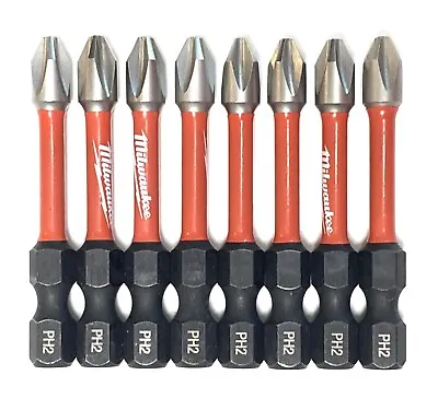 Phillips PH2 Milwaukee Shockwave Impact Duty 8 Bit Set Screw Driver Bits • $9.99