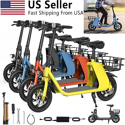  450W Ebike Sports Electric Scooter Adult With Seat Electric Moped E-Scooter US • $348