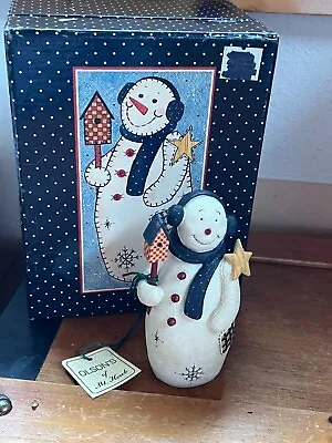 Lang & Wise Ellen Stouffer Resin Ready For Snowmom In Stitches Resin SNOWMAN Chr • $9.95