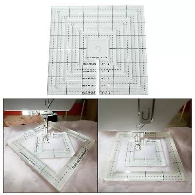 6Pack Square Quilting Ruler Clear Patchwork Drawing Cutting Frames Template • £21.23