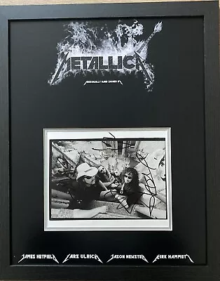 Metallica    **FULLY HAND SIGNED**  Framed Display  ~ AUTOGRAPHED ~ BECKETT LOA • £2499.99