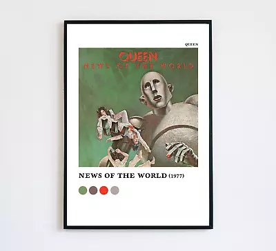 News Of The World Queen Album Poster Colour Palette Art • £5