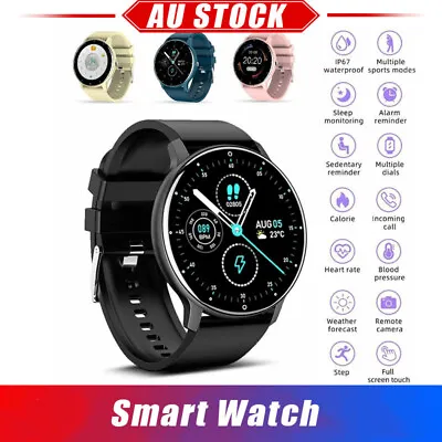 $35.99 • Buy Smart Watch Fitness Tracker Blood Pressure Heart Rate Men Women Sport Watches AU