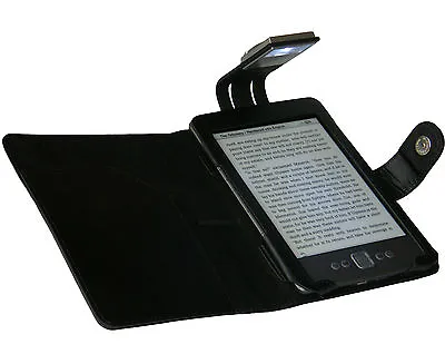 £13.99 • Buy Black Case Cover And Light For New Amazon Kindle 4 4th Gen With Reading Led Lamp