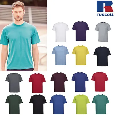 £7.89 • Buy Russell Men's Super Ringspun Classic T-Shirt R-180M-0 - Short Sleeve Casual Tee
