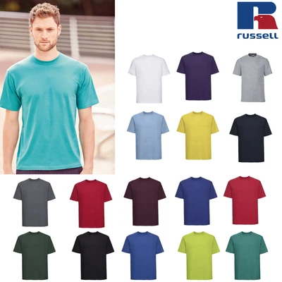 £7.89 • Buy Russell Men's Super Ringspun Classic T-Shirt R-180M-0 - Short Sleeve Casual Tee