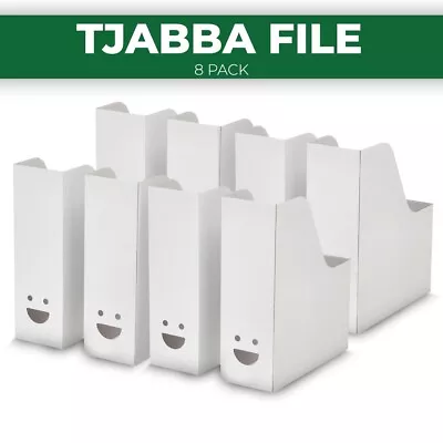 Ikea TJABBA Magazine File Holder Filing Storage Organiser Boxes Home (Pack 8  ) • $12.99