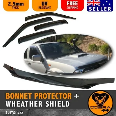 Bonnet Protector For Navara D22  Weather Shield Black Tinted Visor Injection  • $135