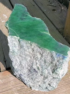 $1100 • Buy Siberian Forest Green Jade Rough, 13lbs 2oz