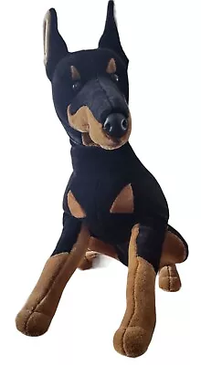 LRG Prima E&J Classic Collection Doberman LIFE LIKE Plush Stuffed Animal Toy VTG • $159.99