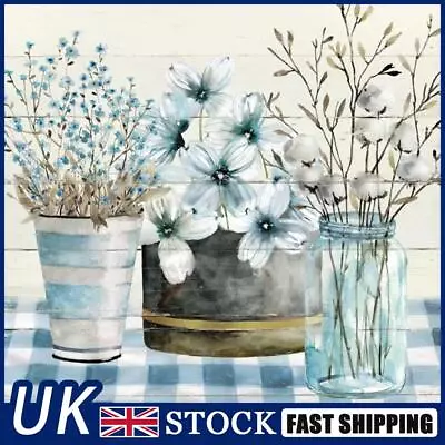 Table Flowers Oil Paint By Numbers Kit DIY Acrylic Painting On Canvas Frameless • £7.02