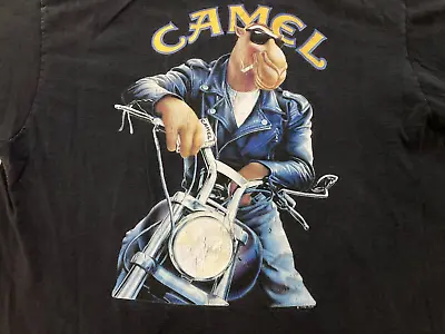 $39.95 • Buy Vintage 1992 Joe Camel Cigarettes Daytona Beach Bike Week T Shirt Black Size XL