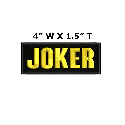 JOKER EMBROIDERED PATCH Iron-on CREST BADGE EMBLEM NAME TAG APPLIQUE Superhero • $4.50