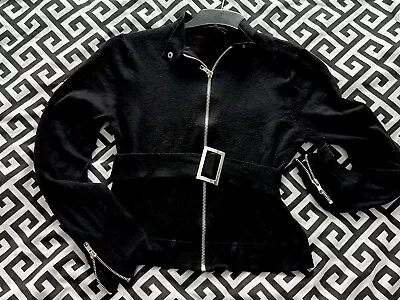 £2 • Buy Ladies Pilot Black Zip-up Top With Belt Size 12