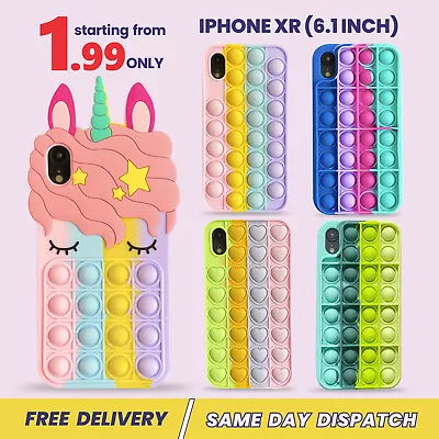 Unicorn IPhone XR Poppets Phone Case Pop Fidgets Kids Toys Anxiety Stress Relief • £4.99