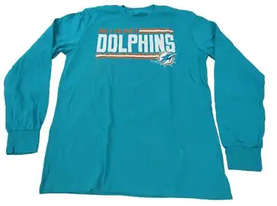 New Miami Dolphins YOUTH Size 18/20 XL XLarge Long Sleeve Aqua Shirt • $12.59