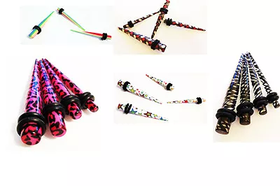£3.49 • Buy Set Of 5 Animal/Patterned Print Acrylic Ear Taper, Ear Stretcher, Ear  Expander 