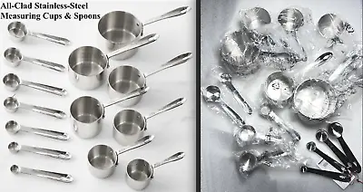 All-Clad Stainless Steel Measuring Cups Teaspoon Tablespoons CHOOSE *NEW* • $9.09