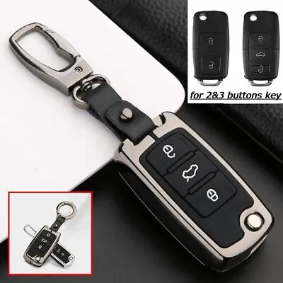 Zinc Alloy Car Smart Remote Key Fob Cover Case Holder  For VW Jetta Passat Golf • $25.49