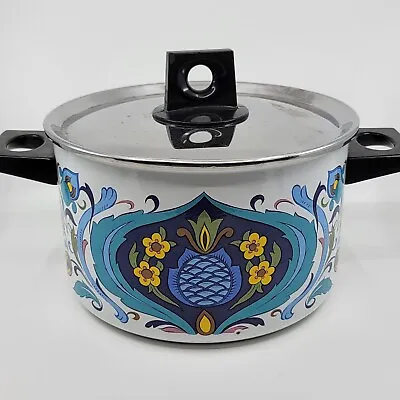 Vintage 1970s Villeroy & Boch Cook Pot Pan W/Lid Izmir Pattern - Very Rare • $140