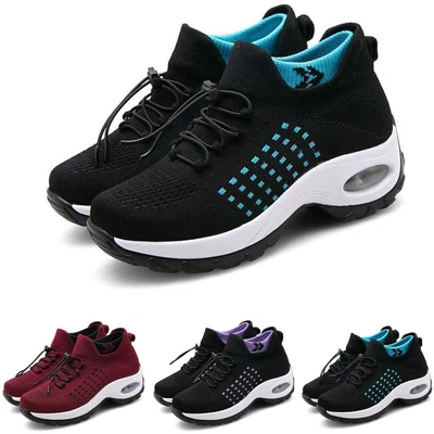 £16.99 • Buy Womens Slip On Air Cushion Breathe Trainers Shoes Fashion Sneakers Arch Support