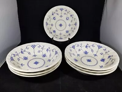 Vintage Myott Meakin FINLANDIA BLUE 6.25  Set Of 7 Bowls • $29.95