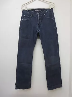 Matix Miner Straight Leg Dark Blue Jeans Sz 28 (Real 29x30) Button Fly • $13.56