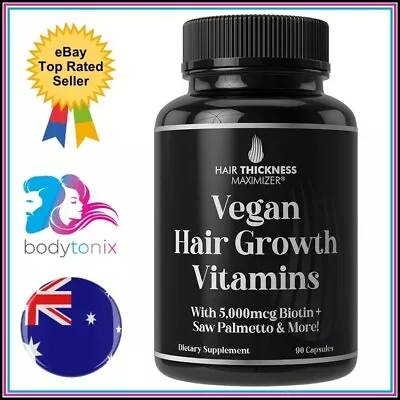 11-IN-1 VEGAN HAIR GROWTH VITAMINS Biotin Saw Palmetto DHT Blocker Supplement • $79.95