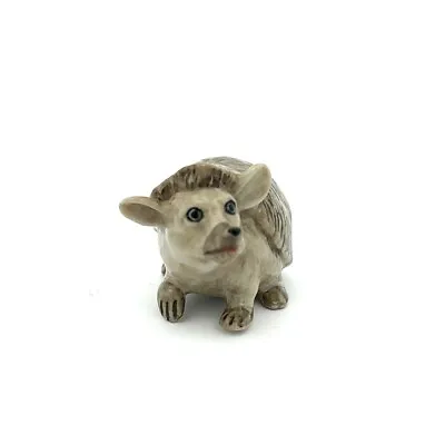 Hedgehog Figurine Dollhouse Miniatures Animals Ceramic Collectible Home Decor • $11.95