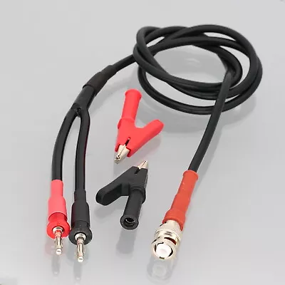 High Voltage BNC.HT MHV 3KV 3000V Male To Banana Alligator Clip RG58 Cable 1~16' • $11.37