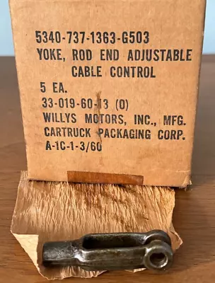 NOS Willys Military Jeep G503 Adjustable Rod End Yoke For Clutch Cable! • $8.99